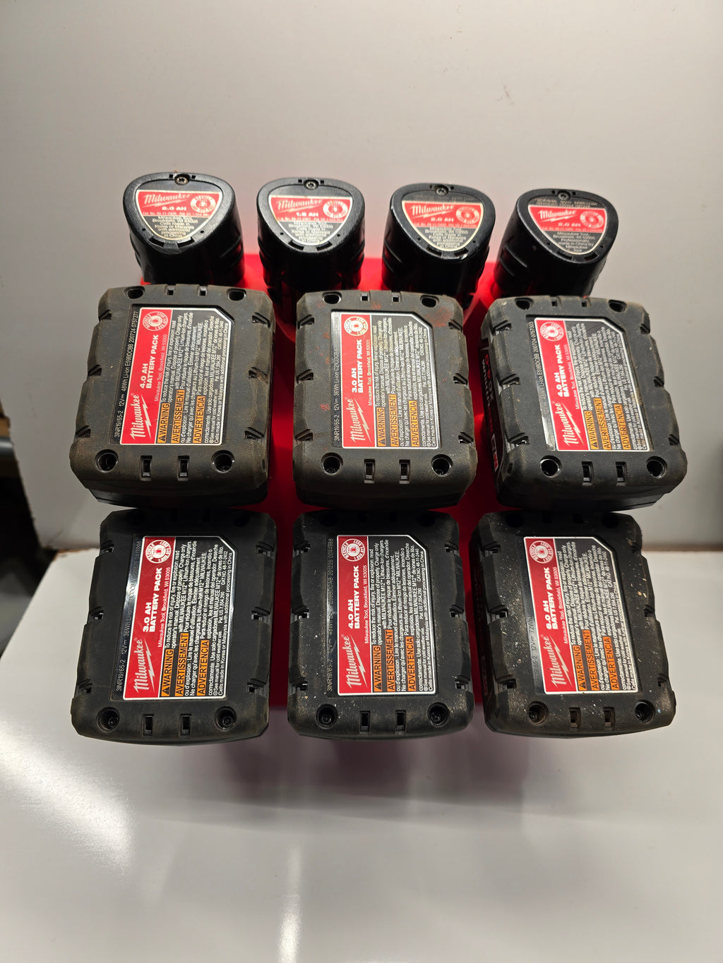 10-Bay Battery Rack for M12 Batteries *ABS