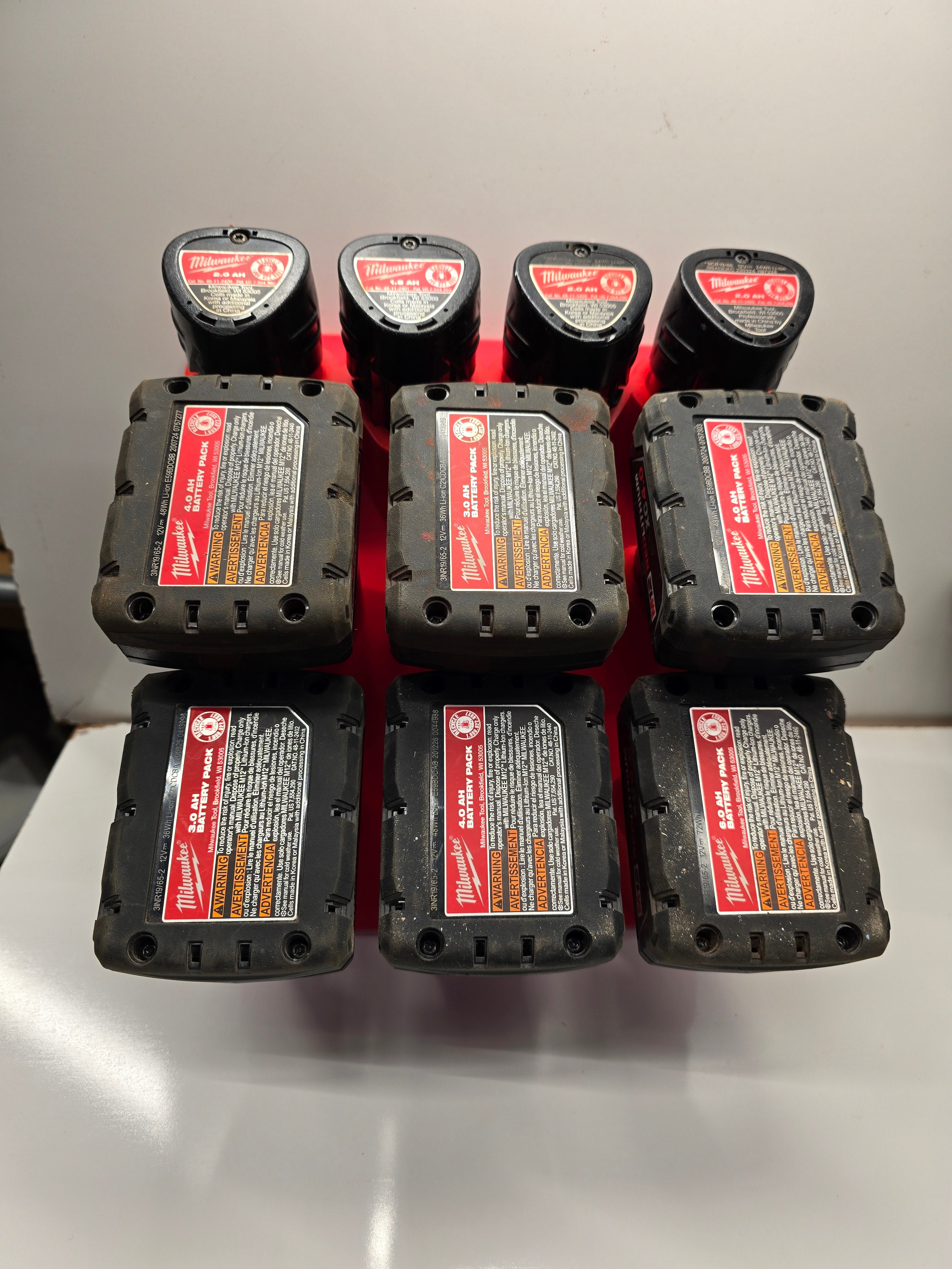 10-Bay Battery Rack for M12 Batteries *ABS