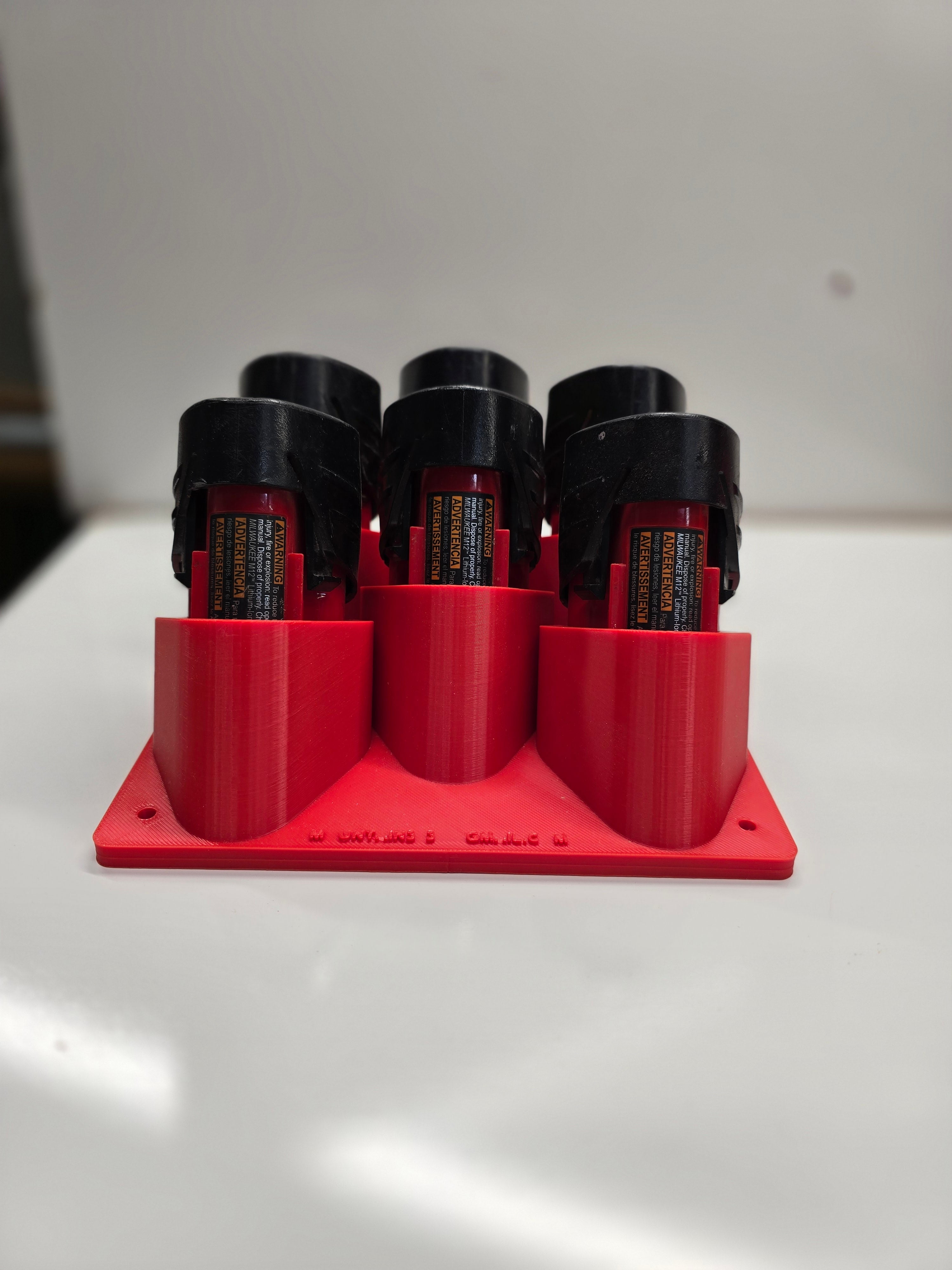 Battery Rack for Milwaukee M12 Batteries 6-bay *ABS