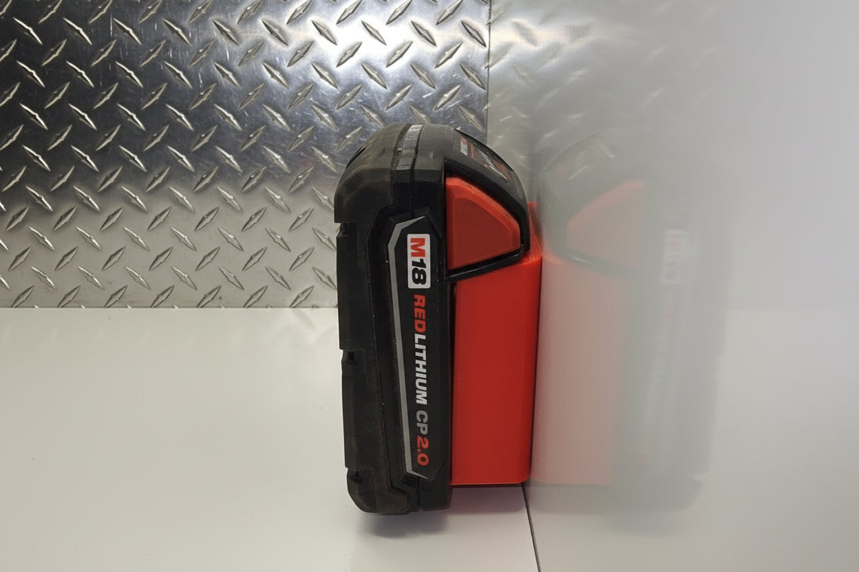 5 -Pack 3d Printed Battery Cover/Mount for all Milwaukee M18 Batteries *ABS