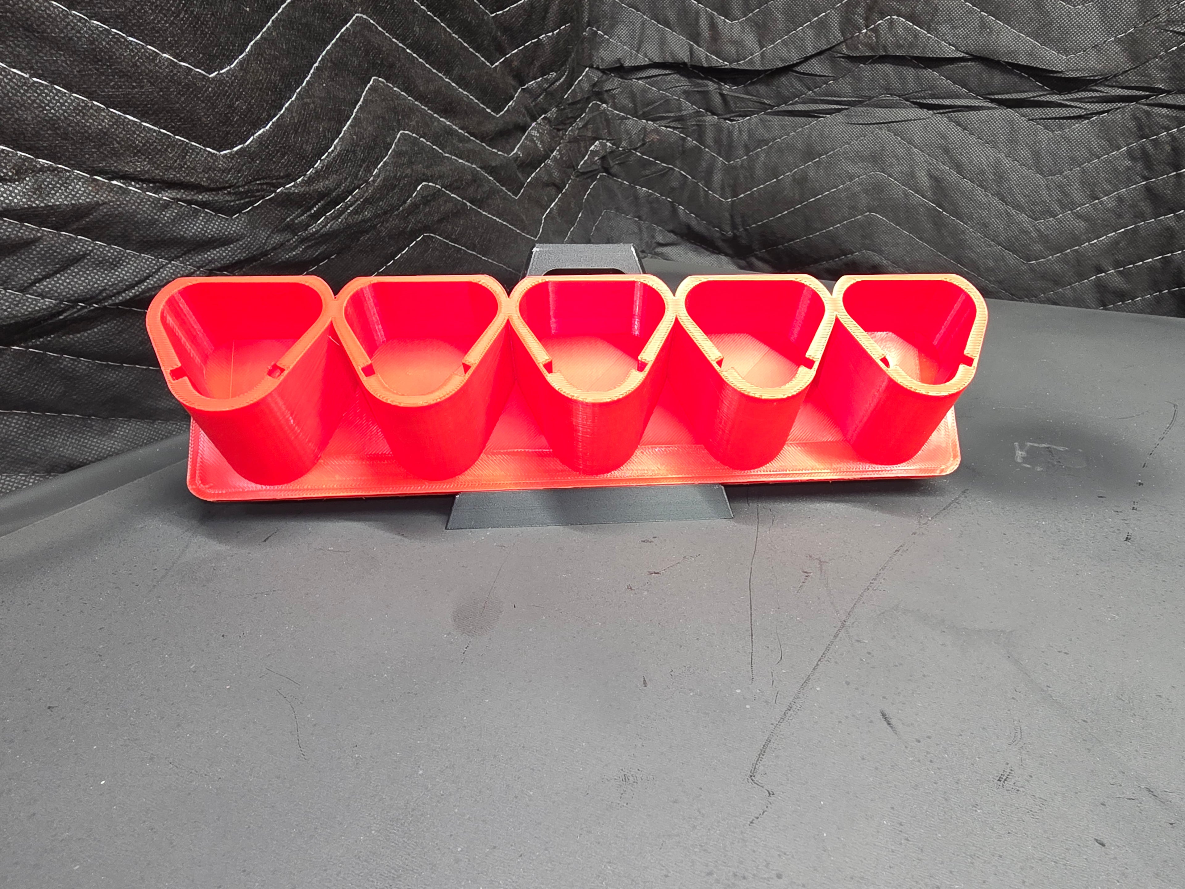 5-Bay Horizontal Mount Battery Rack for M12 Batteries *ABS