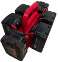 3D Printed 6-Battery Caddy for Milwaukee M18 *ABS with collapsable handle