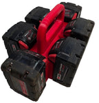 3D Printed 6-Battery Caddy for Milwaukee M18 *ABS with collapsable handle
