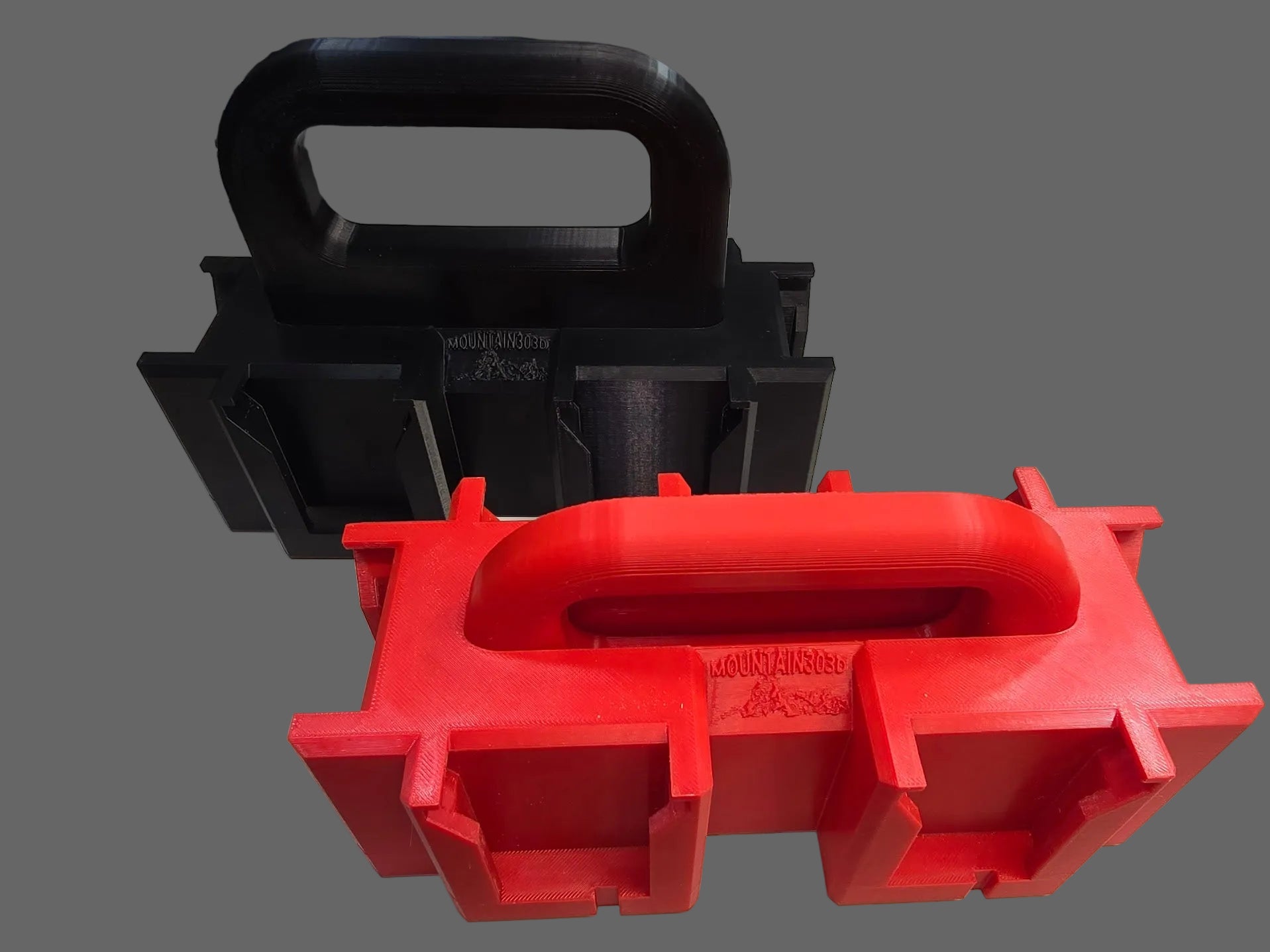 3D Printed 6-Battery Caddy for Milwaukee M18 *ABS with collapsable handle