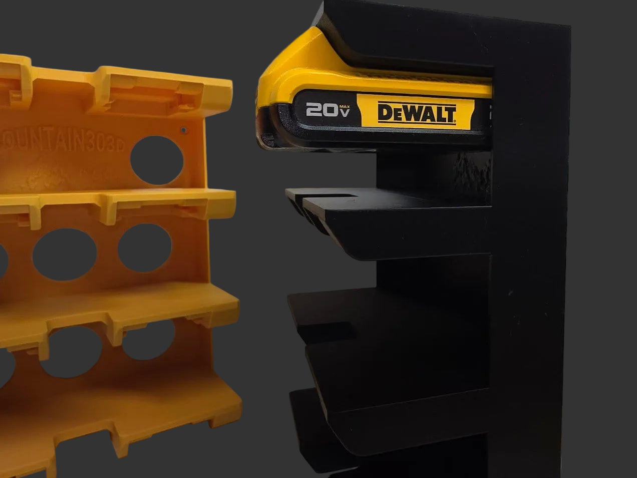 Battery Rack for DEWALT 20 volt Batteries 8-bay *ABS