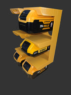 Battery Rack for Large DEWALT 20 Volt/60 Volt Batteries 6-bay *ABS