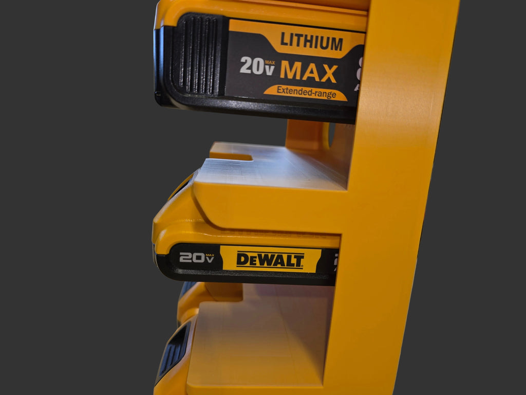 Battery Rack for Large DEWALT 20 Volt/60 Volt Batteries 6-bay *ABS
