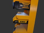 Battery Rack for Large DEWALT 20 Volt/60 Volt Batteries 6-bay *ABS
