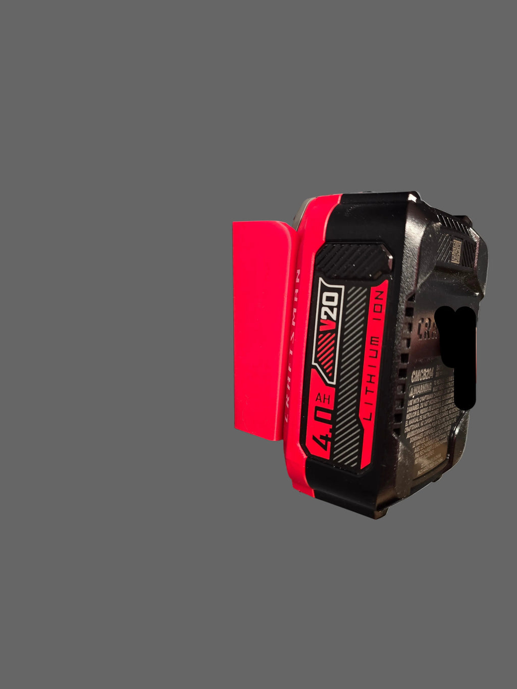 Single Battery Mount/Cover for Craftsman 20 Volt Battery *ABS (Multi-Pack)
