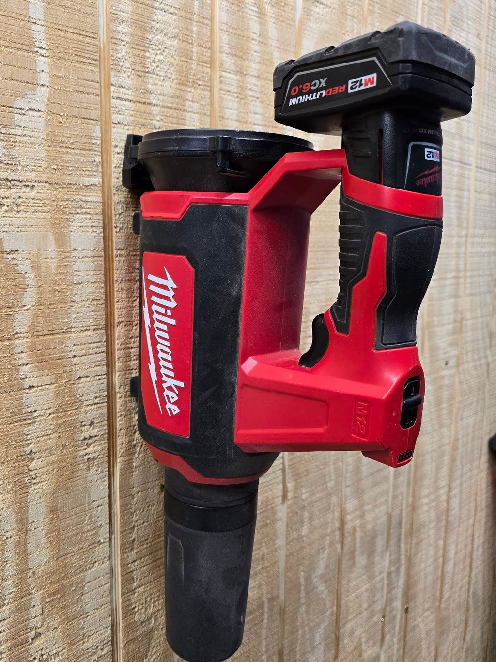 3d Printed Wall Mount for Milwaukee M12 Blower Model# 0852-20 *ABS
