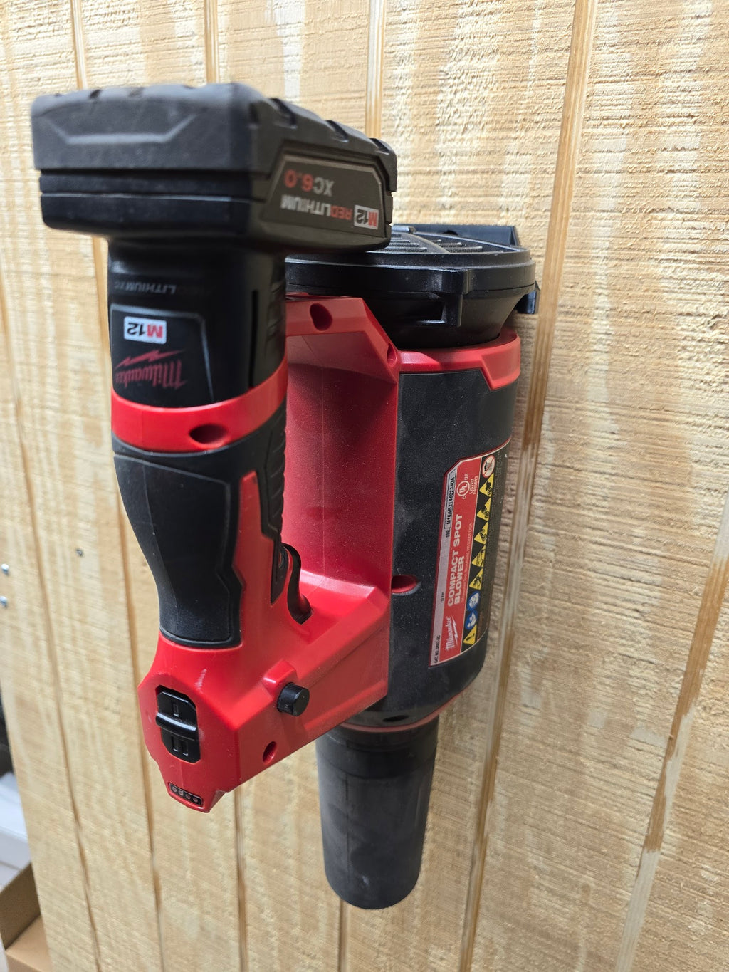 3d Printed Wall Mount for Milwaukee M12 Blower Model# 0852-20 *ABS