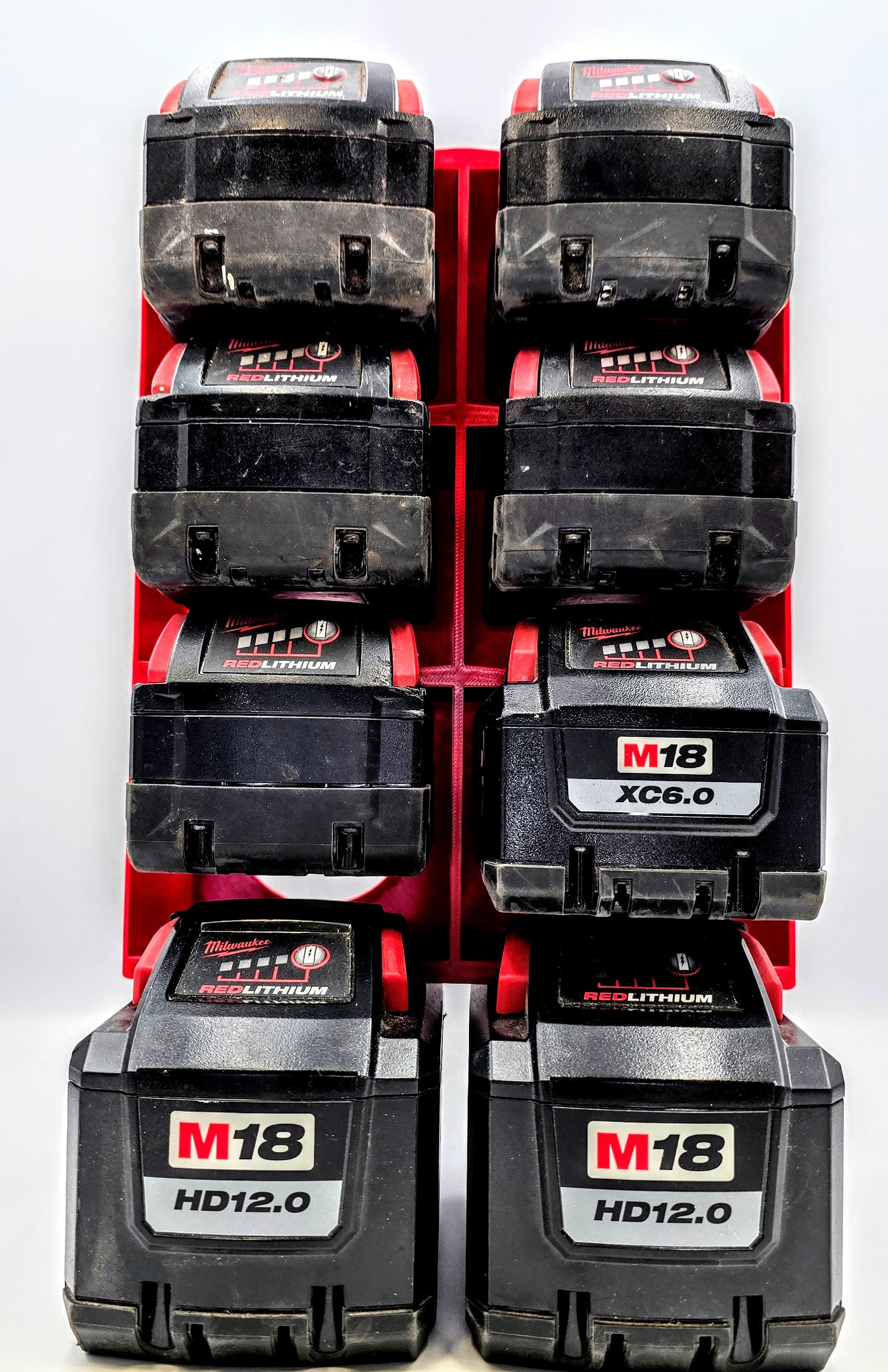 Battery Rack for Milwaukee M18 Batteries 8-bay *ABS