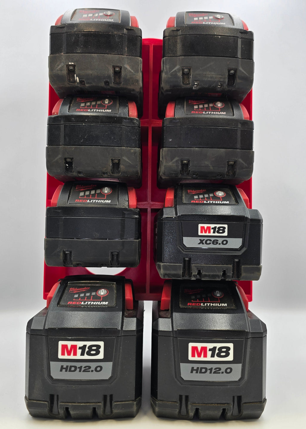 Battery Rack for Milwaukee M18 Batteries 8-bay *ABS