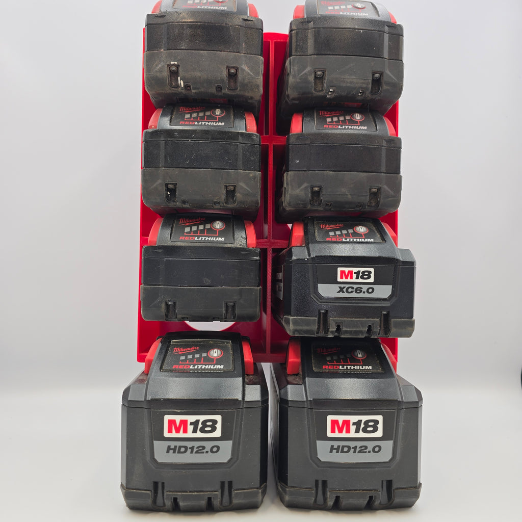 Battery Rack for Milwaukee M18 Batteries 8-bay *ABS