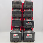 Battery Rack for Milwaukee M18 Batteries 8-bay *ABS