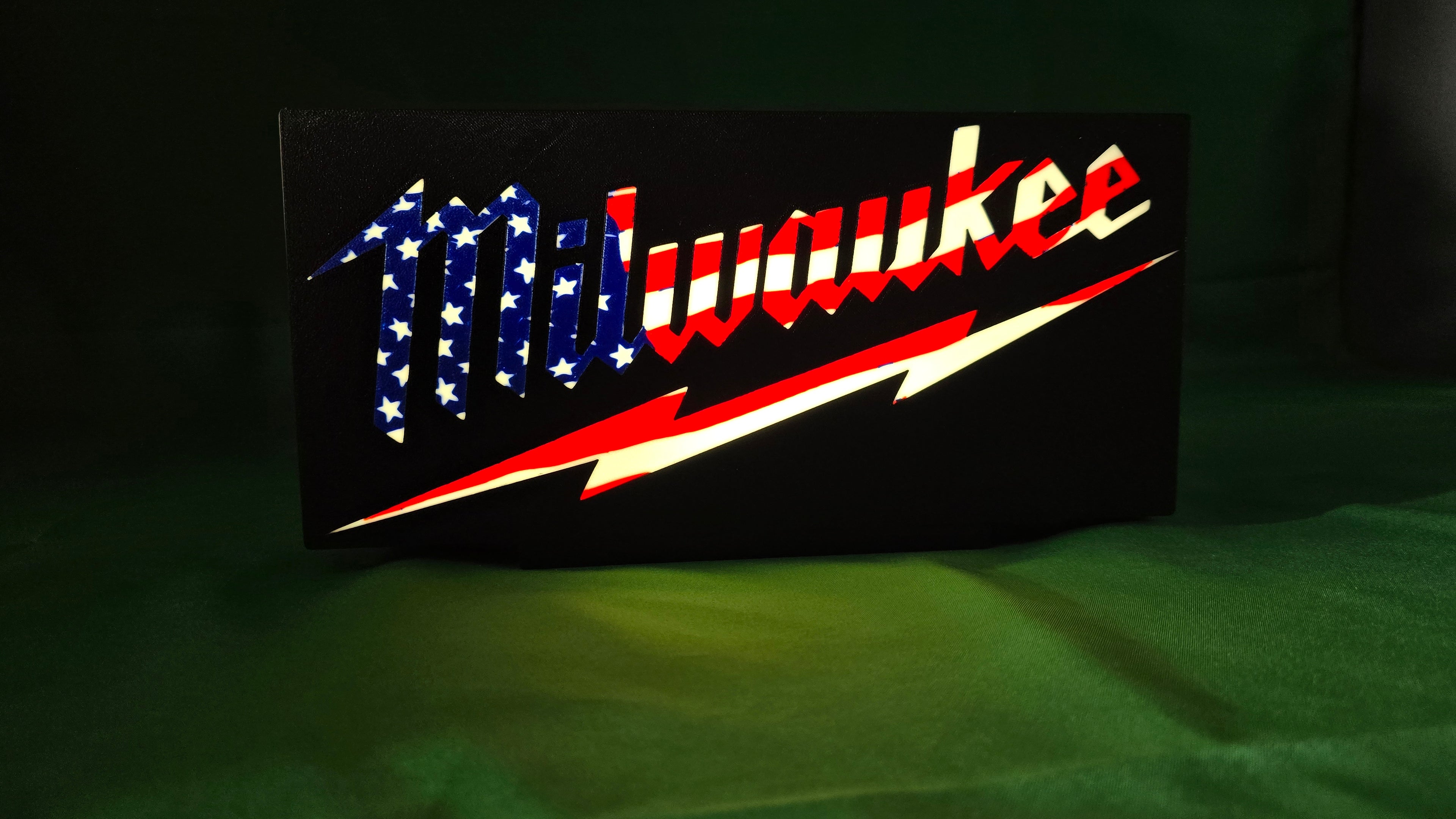 Milwaukee Patriotic Themed Custom LED Light Box