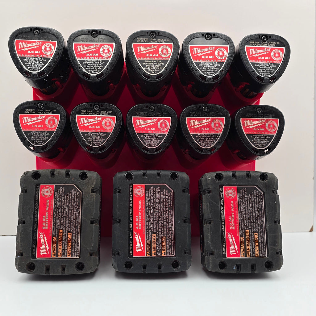 13-Bay Battery Rack for M12 Batteries *ABS