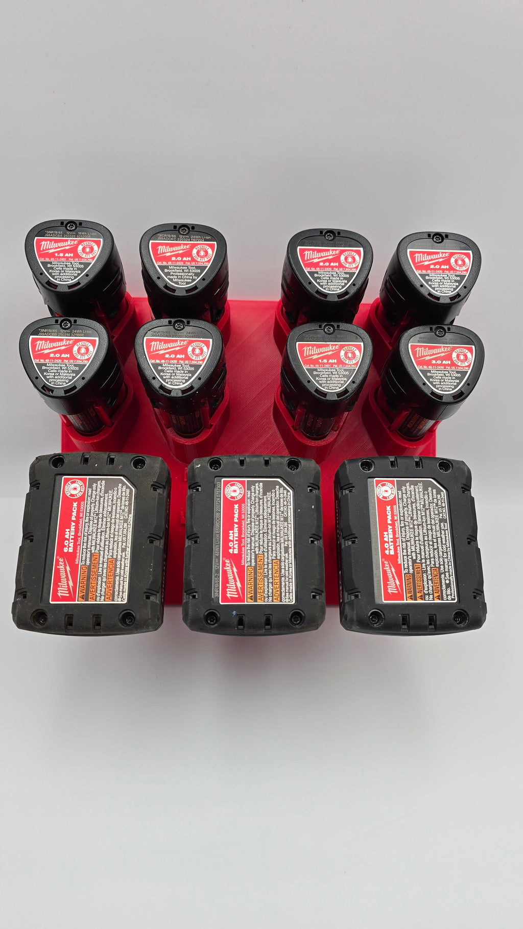 11-Bay Battery Rack for M12 Batteries *ABS