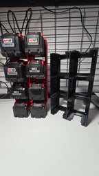 THE BEAST Battery Rack for Large Milwaukee M18 Batteries 8-bay *ABS