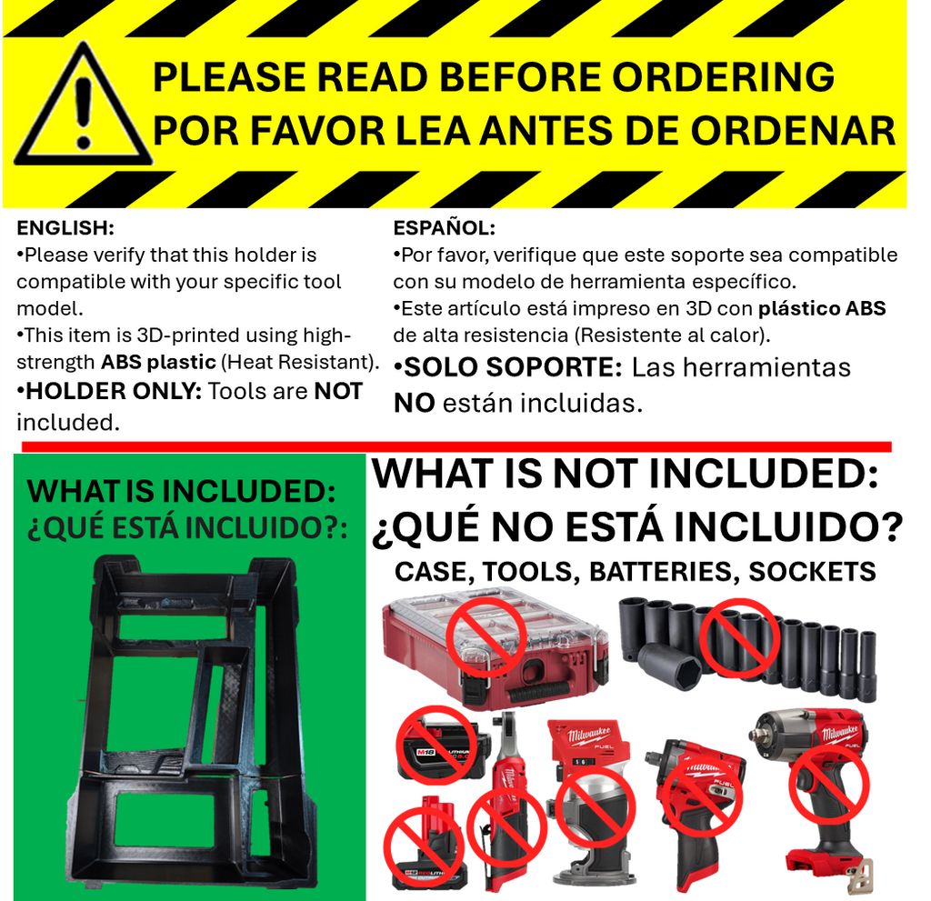 Insert for Milwaukee Packout M18 Mid-Torque Impact, Sockets & Battery